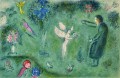 ángel en la pradera contemporáneo Marc Chagall